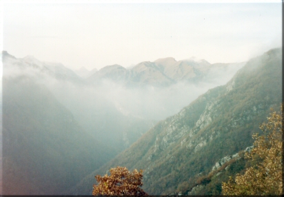 Escursione 5 novembre 1989 4 montagne viste dalla frazione Cauri