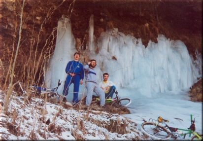 Escursione 11 febbraio 1990 4 ansa in zona d'ombra e parete di ghiaccio